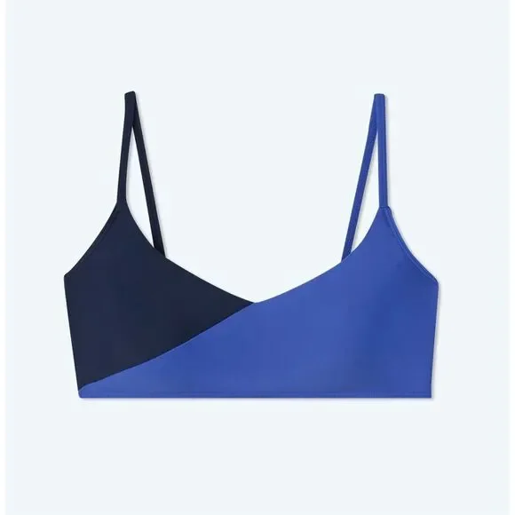 Summersalt The Marina Bikini Top Deep Sea & Hydrangea 12 - Picture 1 of 6